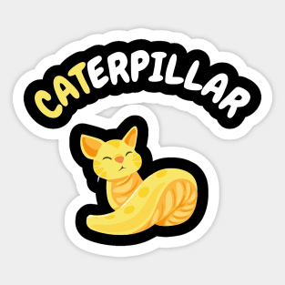 Caterpillar Cat Funny Sticker